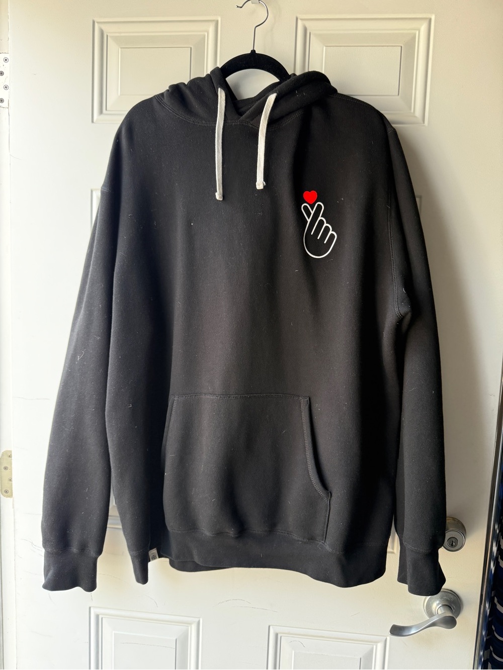 Black Tiny Heart Hoodie